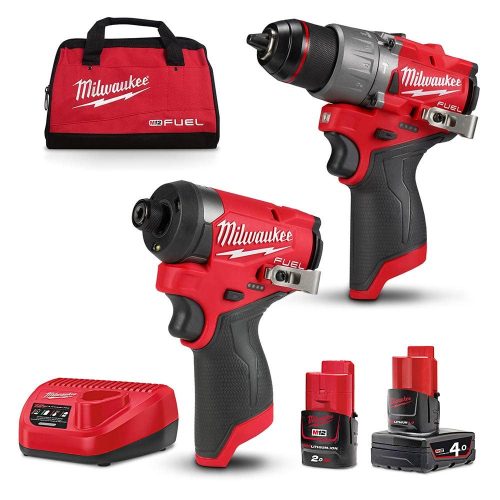 MILWAUKEE 12V 2 Piece 1 x 2.0Ah/1 x 4.0Ah Combo Kit M12FPP2A2422B